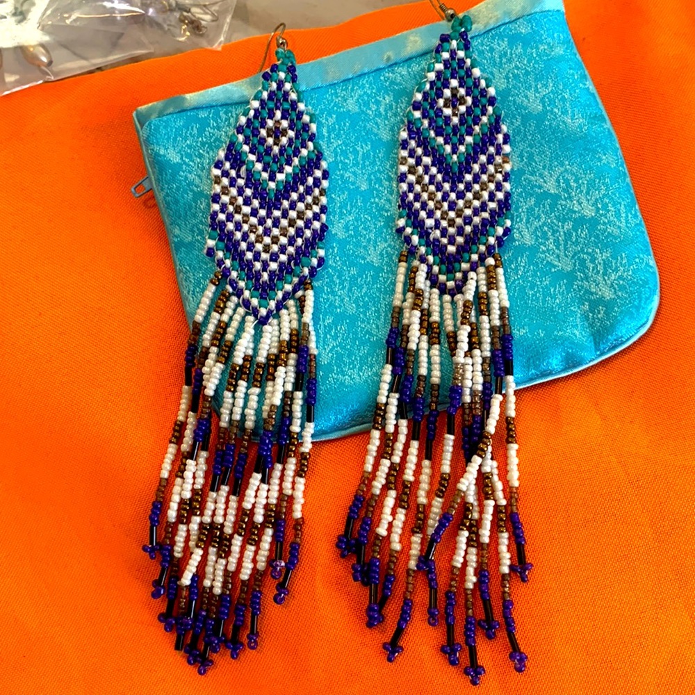 Beautiful beaded earrings.